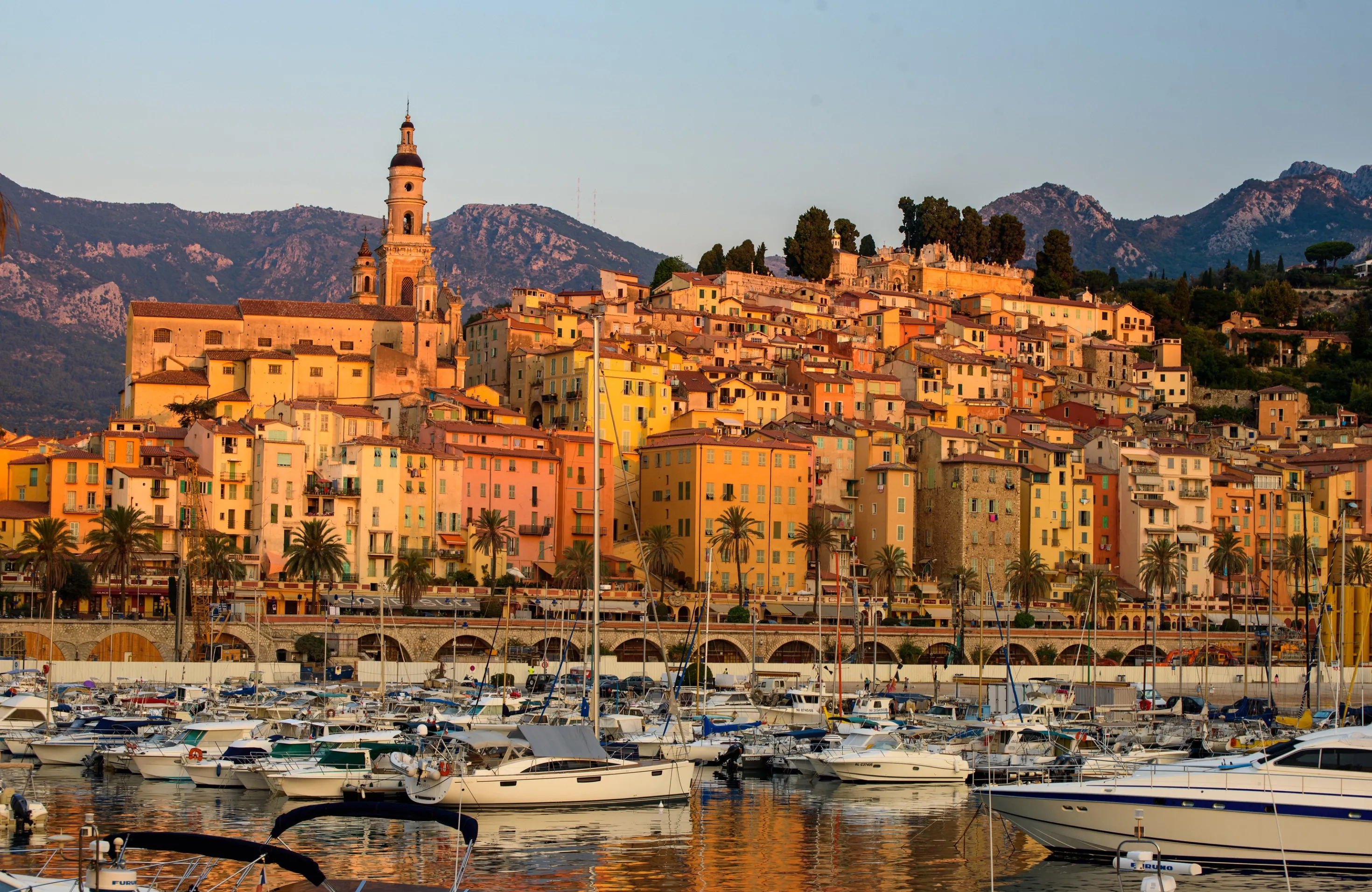 Coastal town of Menton, France